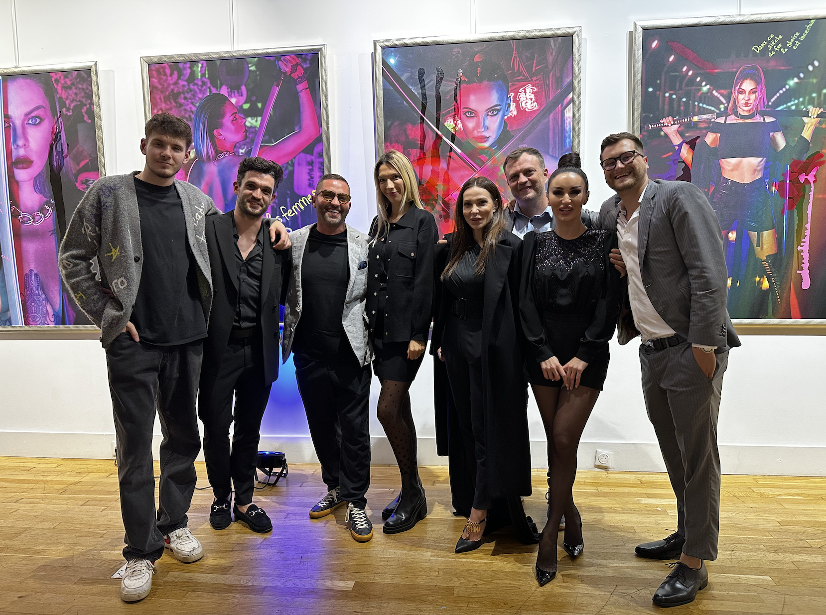 Rok Bozic in Paris for Beni Moshe art gallery opening with Tamir Potokar from Raw lab and Rok Stubicar from Birdie restaurant Ljubljana